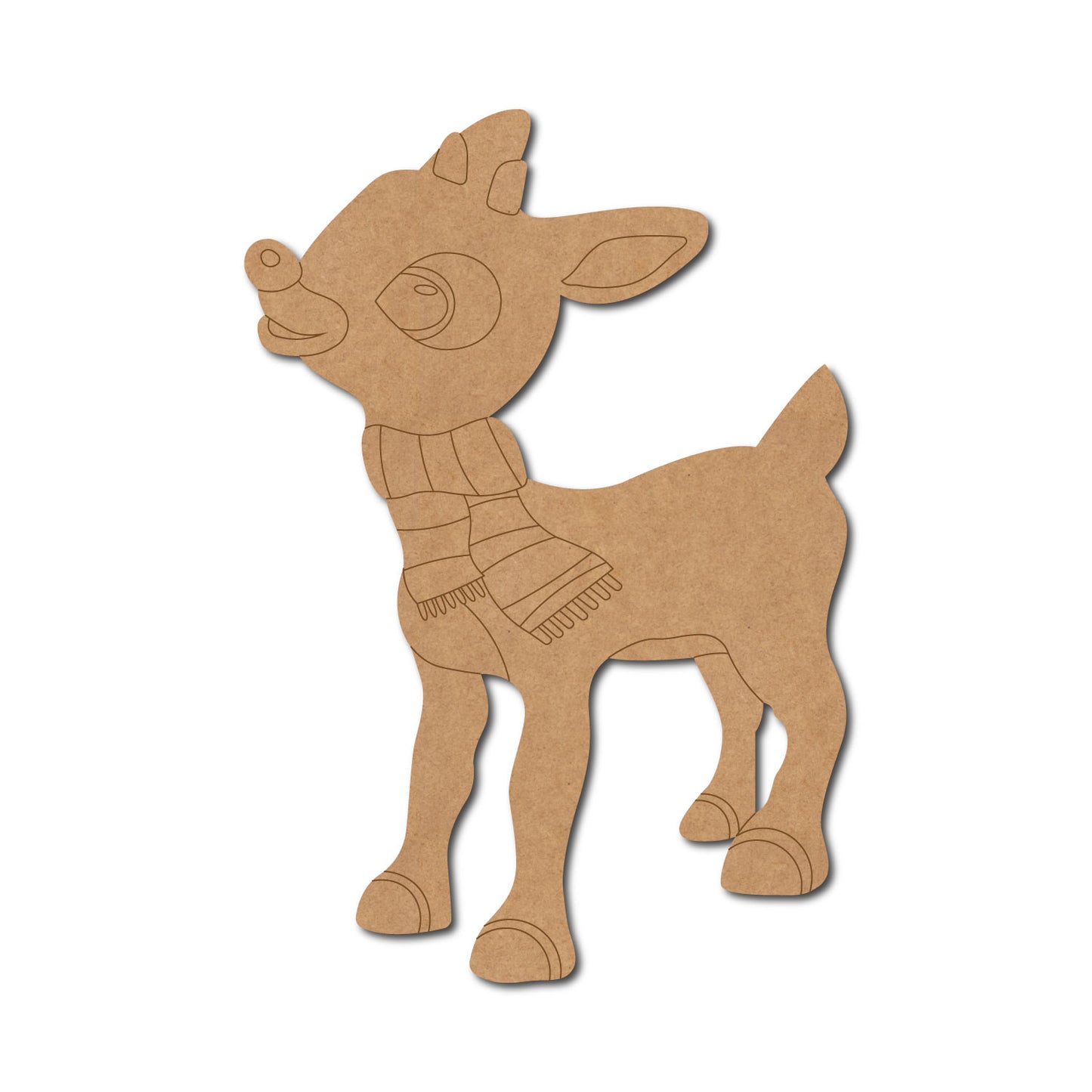 Rudolph The Reindeer Christmas Pre Marked MDF Design 1