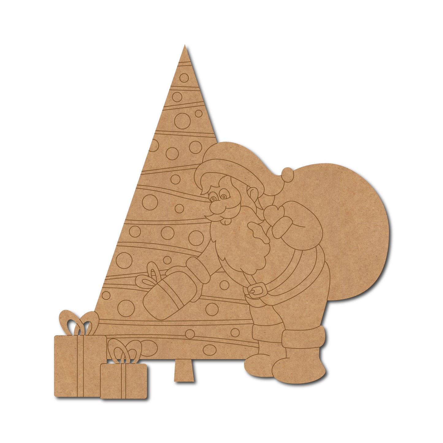 Santa Claus Christmas Pre Marked MDF Design 15