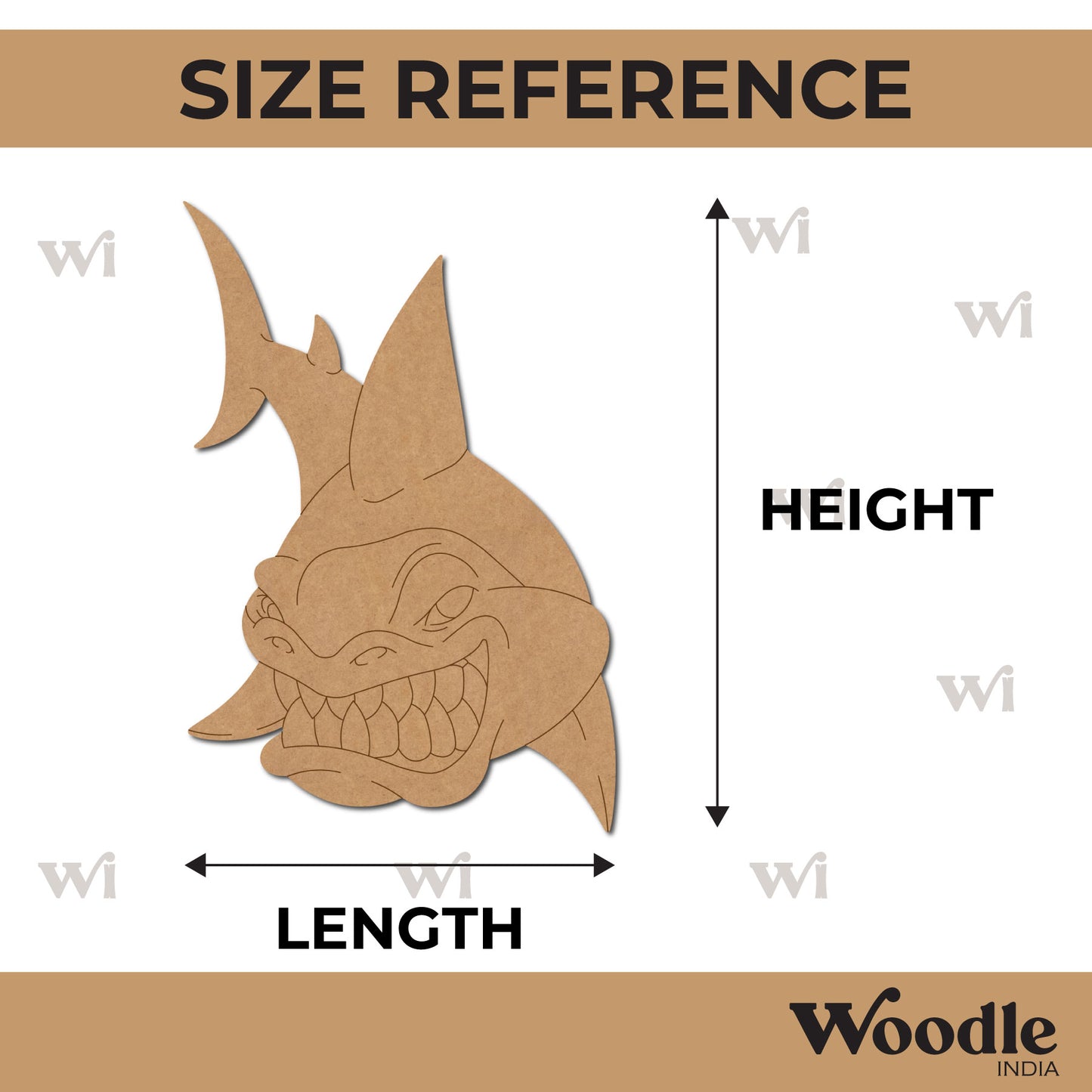 Shark Pre Marked MDF Design 1