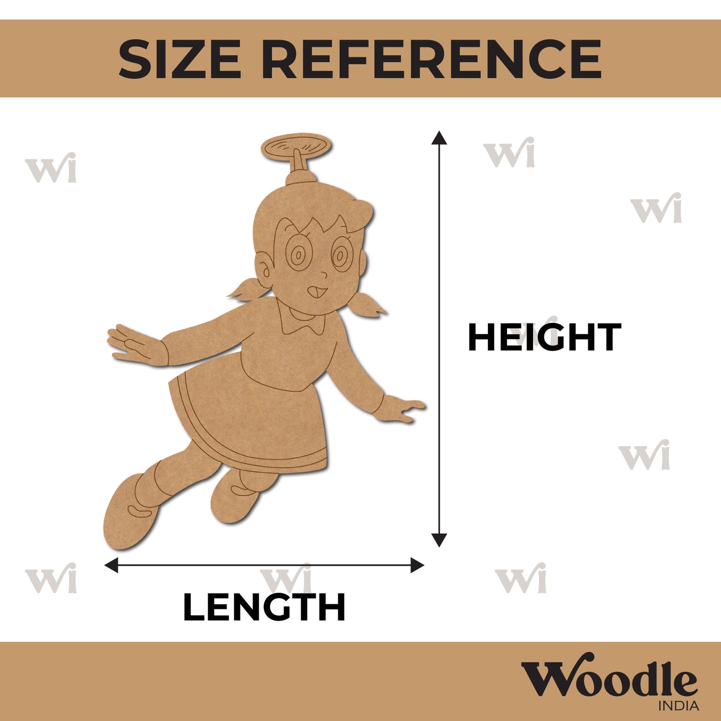 Shizuka Doraemon Pre Marked MDF Design 1