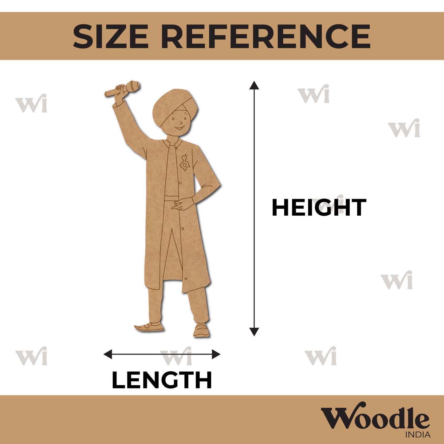 Sikh Man Singer Pre Marked MDF Design 1