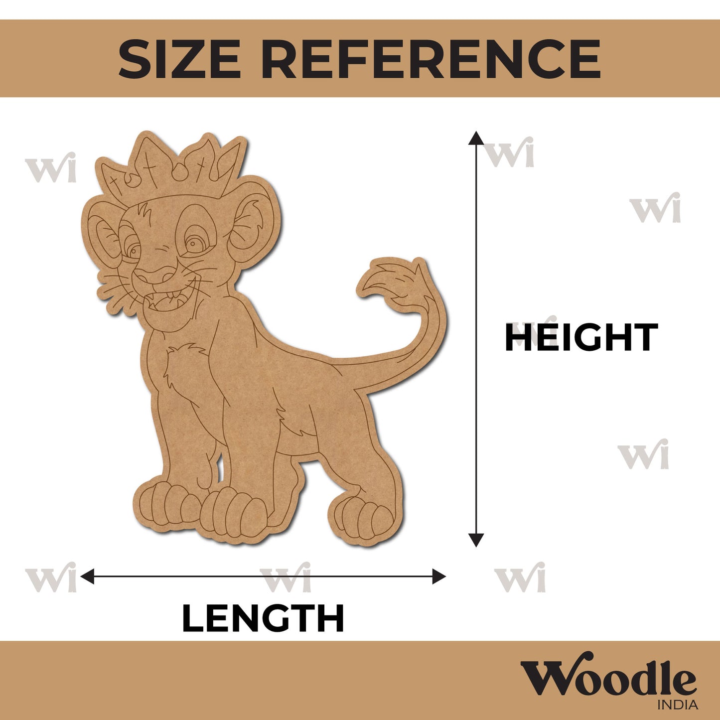 Simba The Lion King Pre Marked MDF Design 1