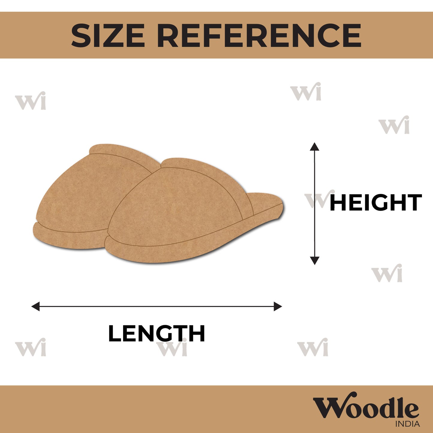 Slippers Pre Marked MDF Design 3