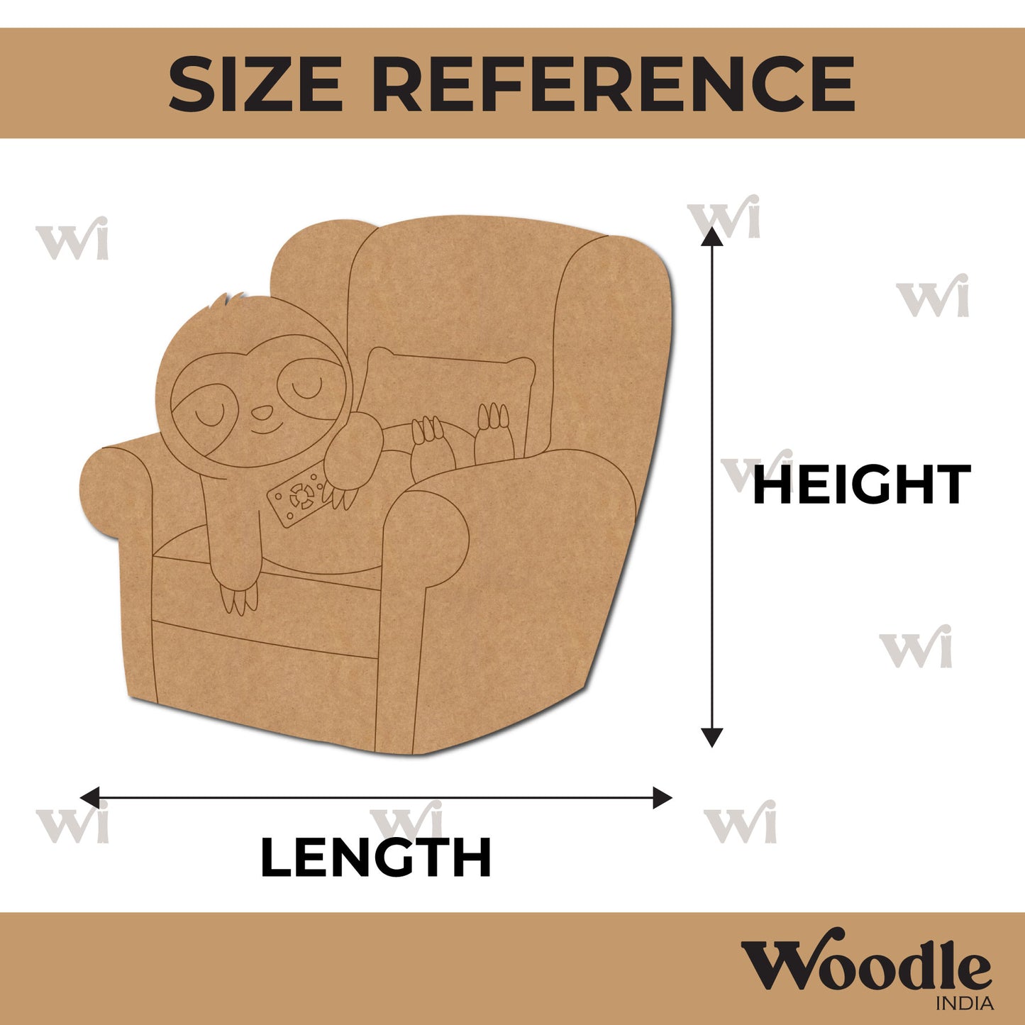 Sloth On A Sofa Pre Marked MDF Design 1