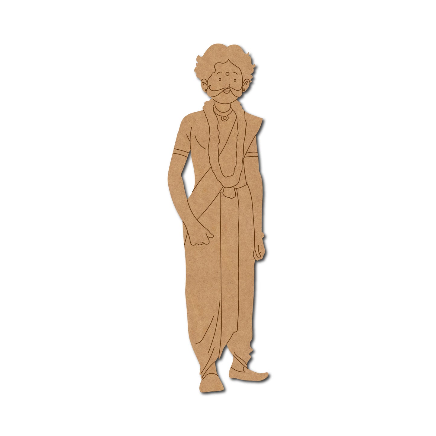 South Indian Man Pre Marked MDF Design 3