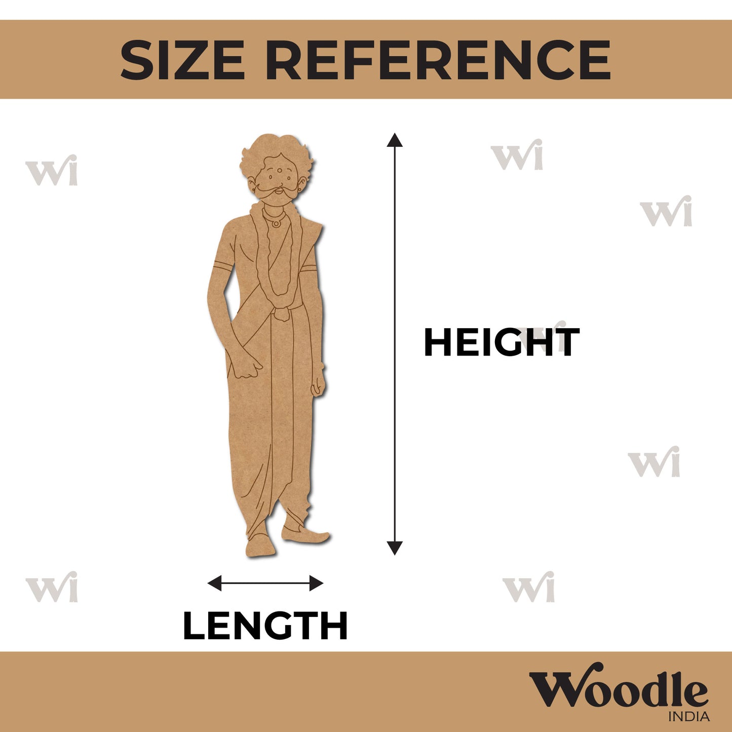 South Indian Man Pre Marked MDF Design 3