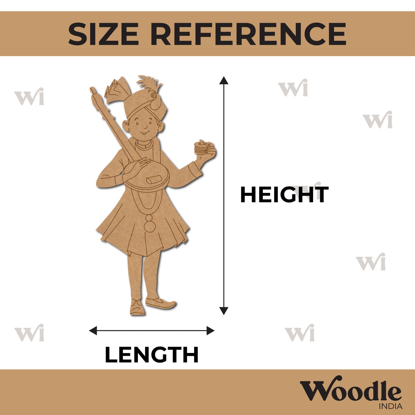 South Indian Village Singer Pre Marked MDF Design 1