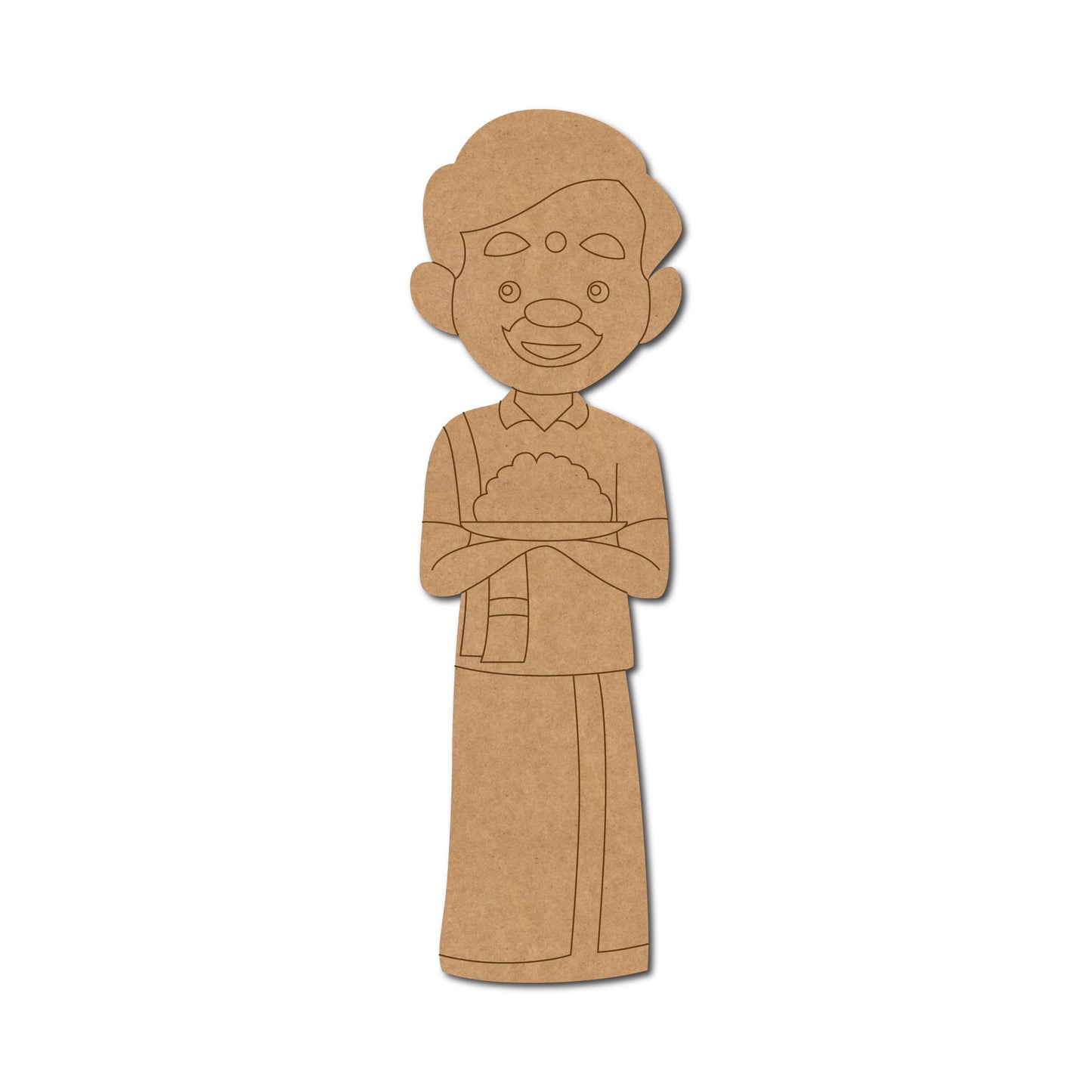 South Indian Waiter Pre Marked MDF Design 1