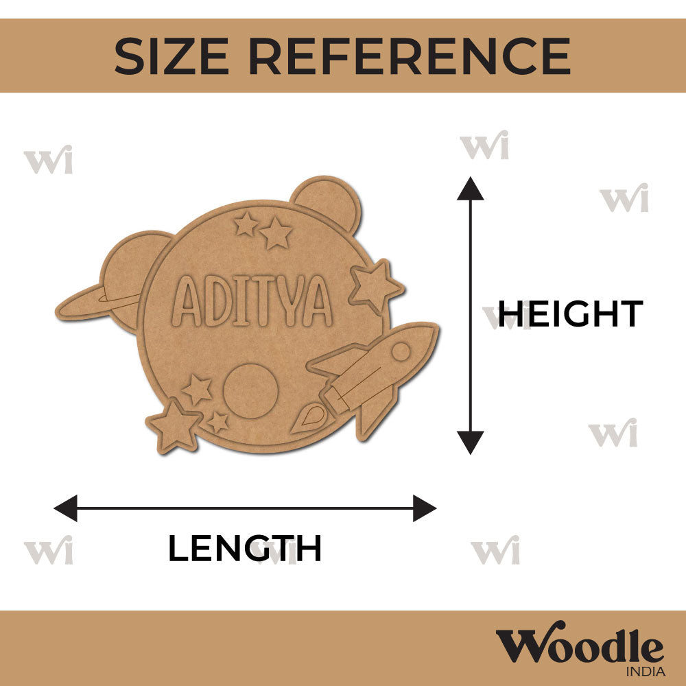 Space Nameplate MDF Design