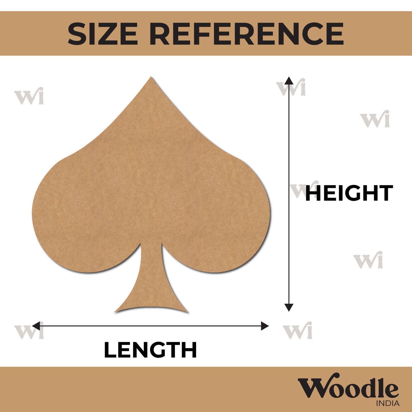 Spade Poker Cutout MDF Design 1
