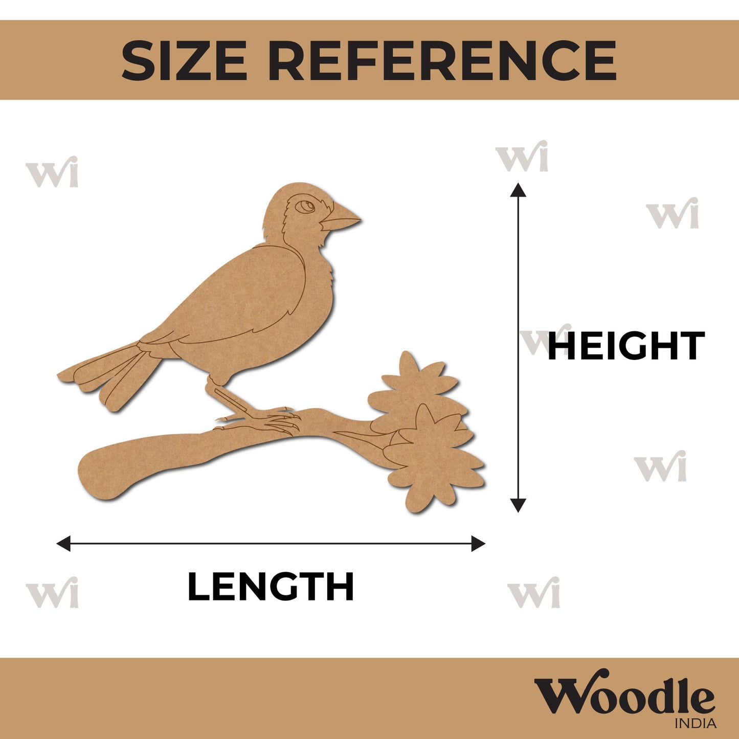 Sparrow Pre Marked MDF Design 1