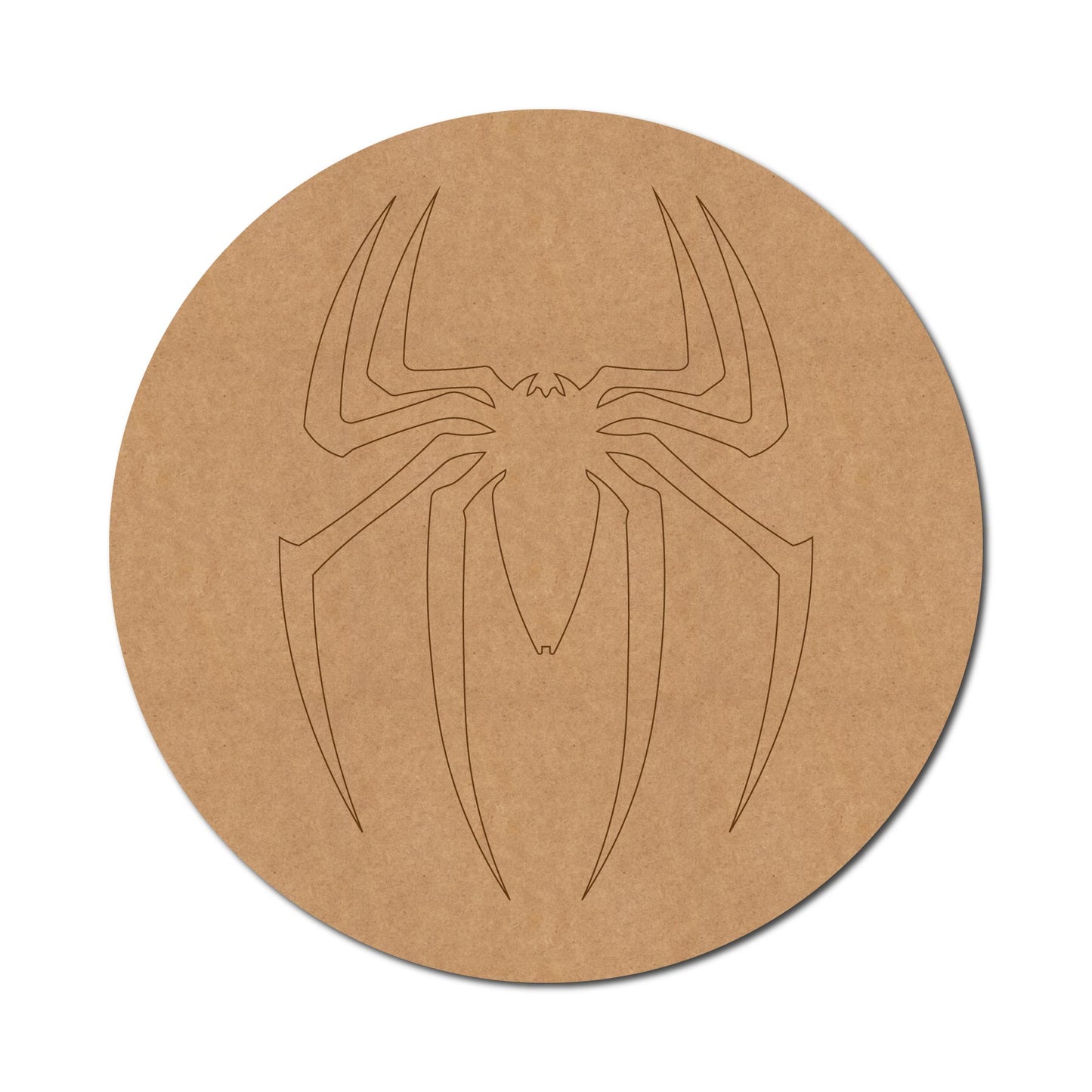 Spiderman Logo Marvel Avengers Pre Marked Round MDF Design 1