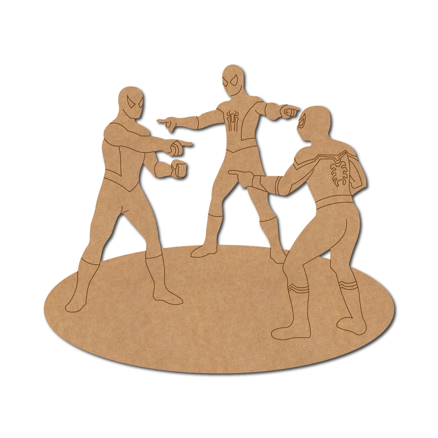 Spiderman Pre Marked Base MDF Design 1