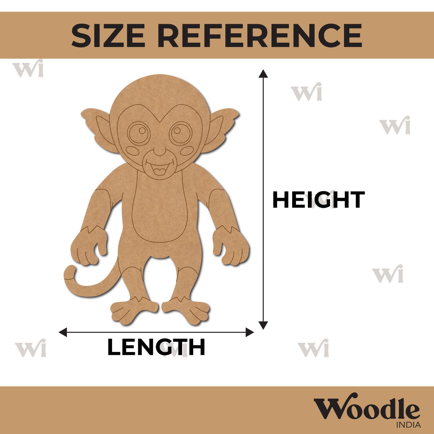 Squirrel Monkey Pre Marked MDF Design 2