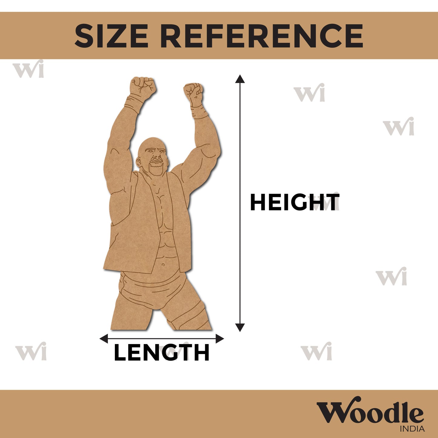 Stone Cold WWE Wrestler Pre Marked MDF Design 1