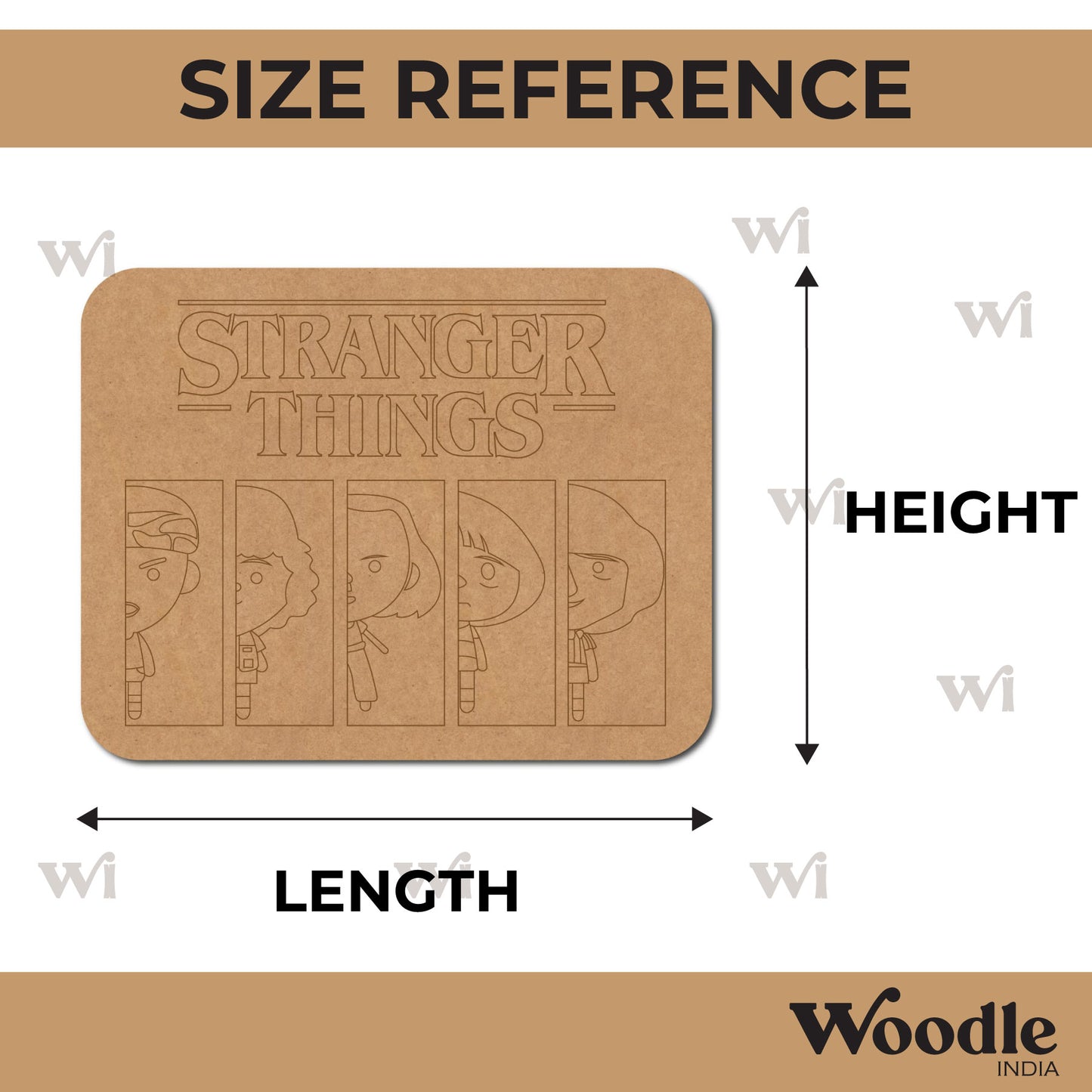 Stranger Things Pre Marked Base MDF Design 1