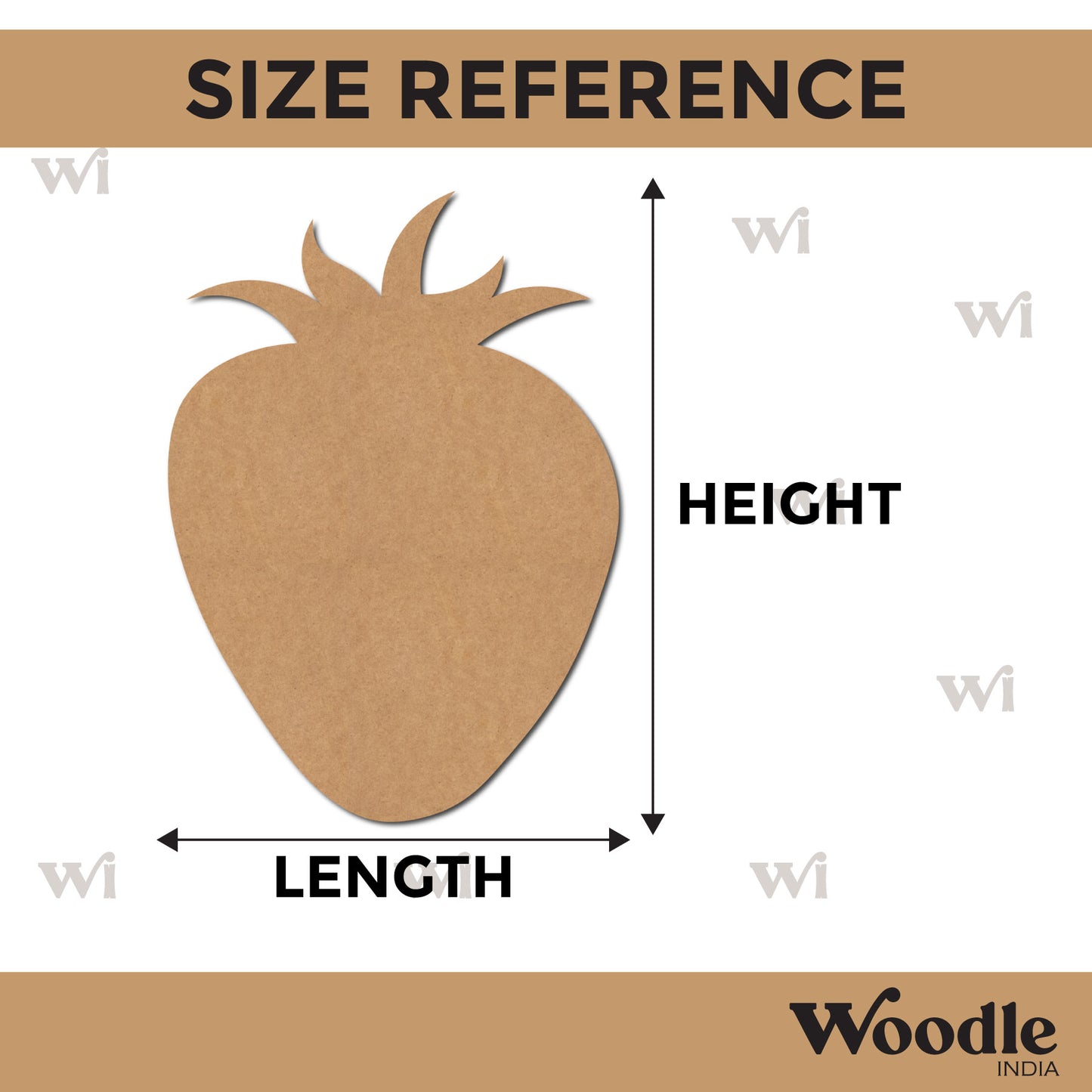 Strawberry Cutout MDF Design 1