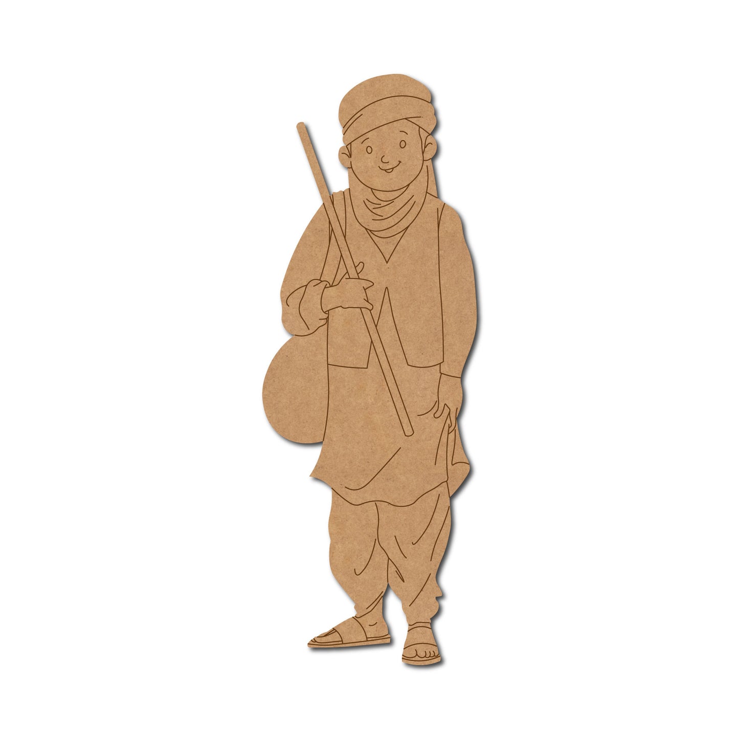 Street Vendor Kabuliwala Pre Marked MDF Design 1