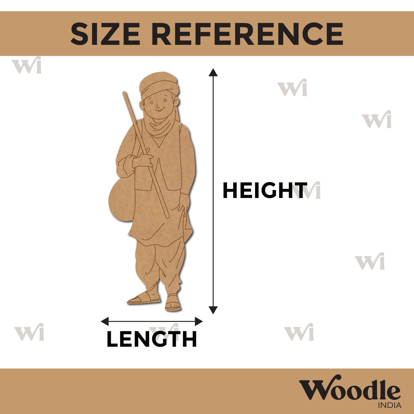 Street Vendor Kabuliwala Pre Marked MDF Design 1