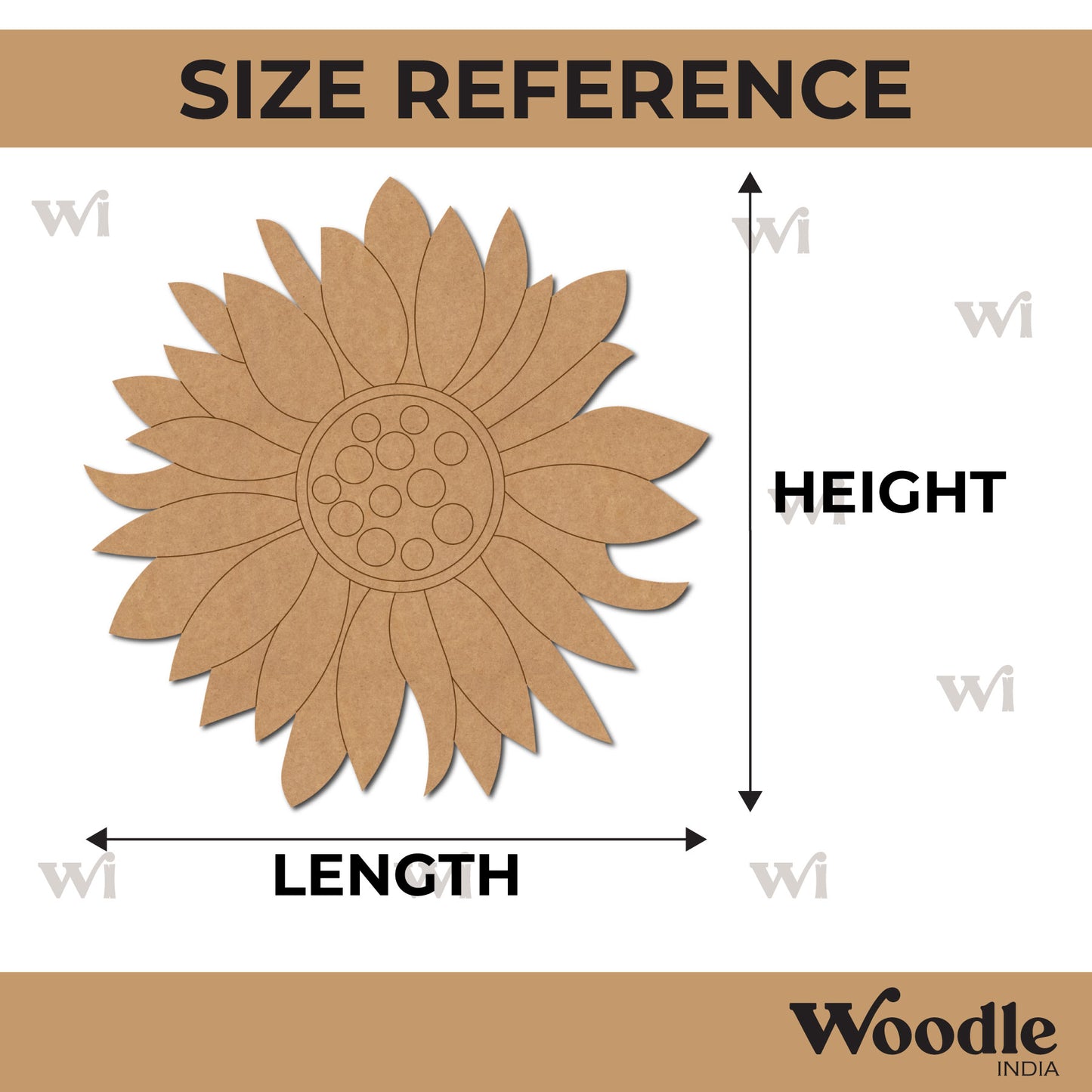 Sunflower Pre Marked MDF Design 1