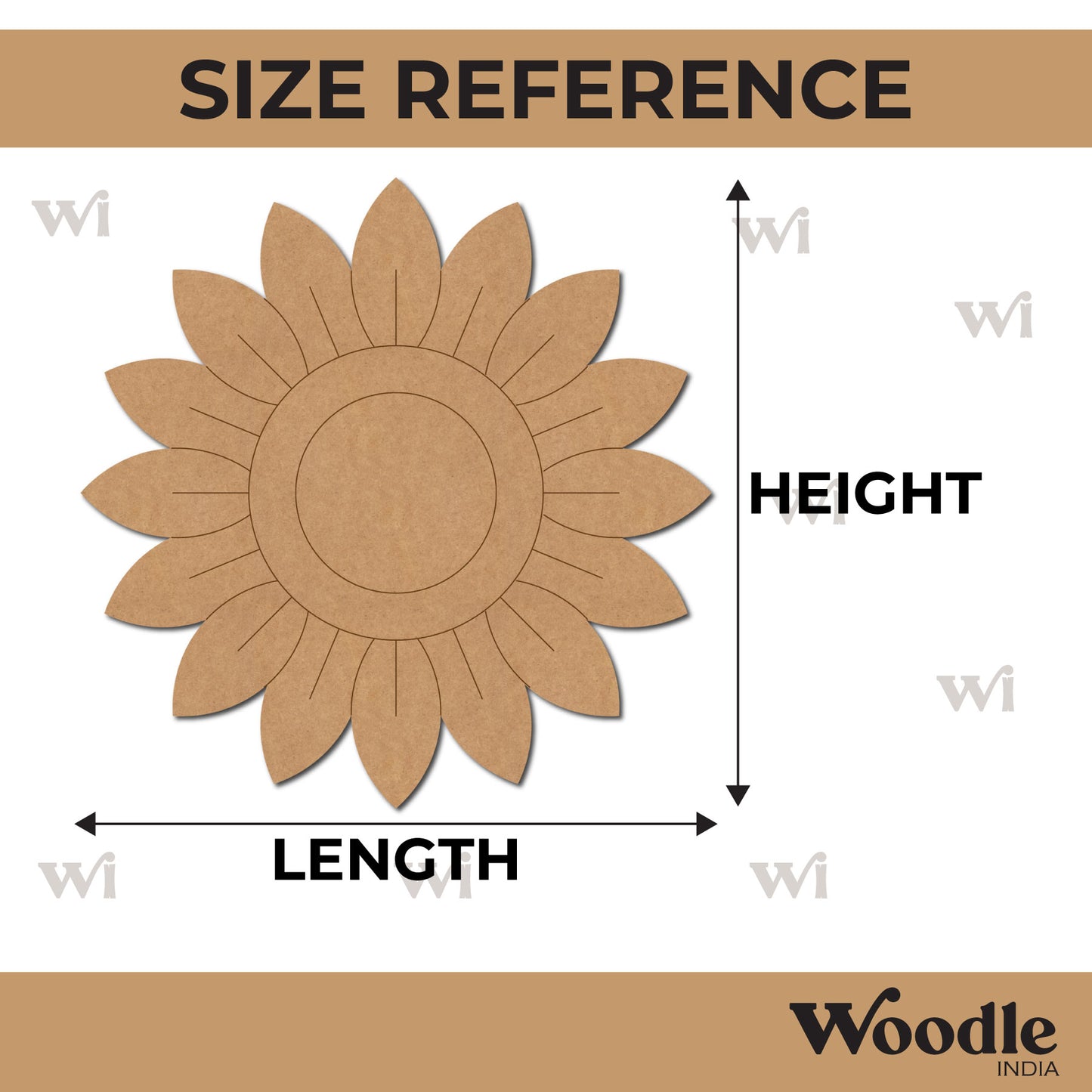 Sunflower Pre Marked MDF Design 6