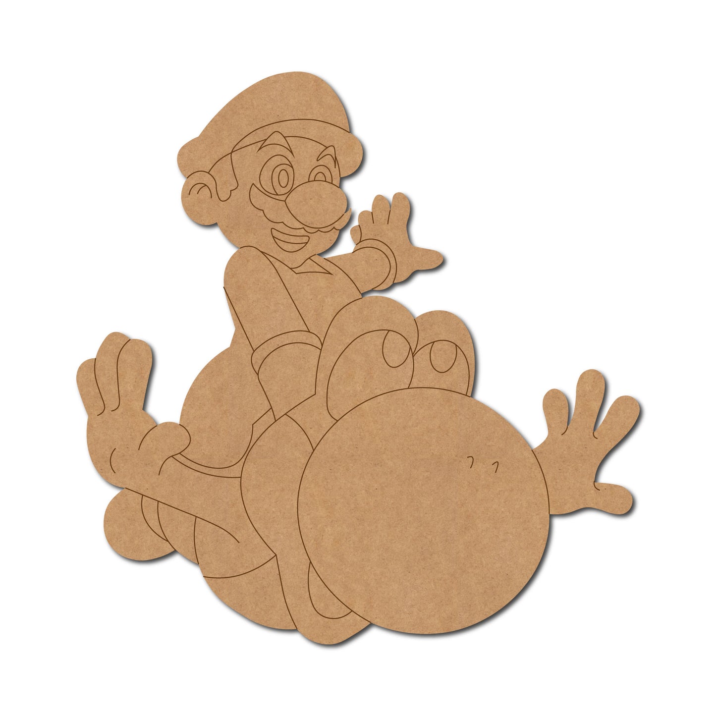 Super Mario Yoshi Pre Marked MDF Design 2