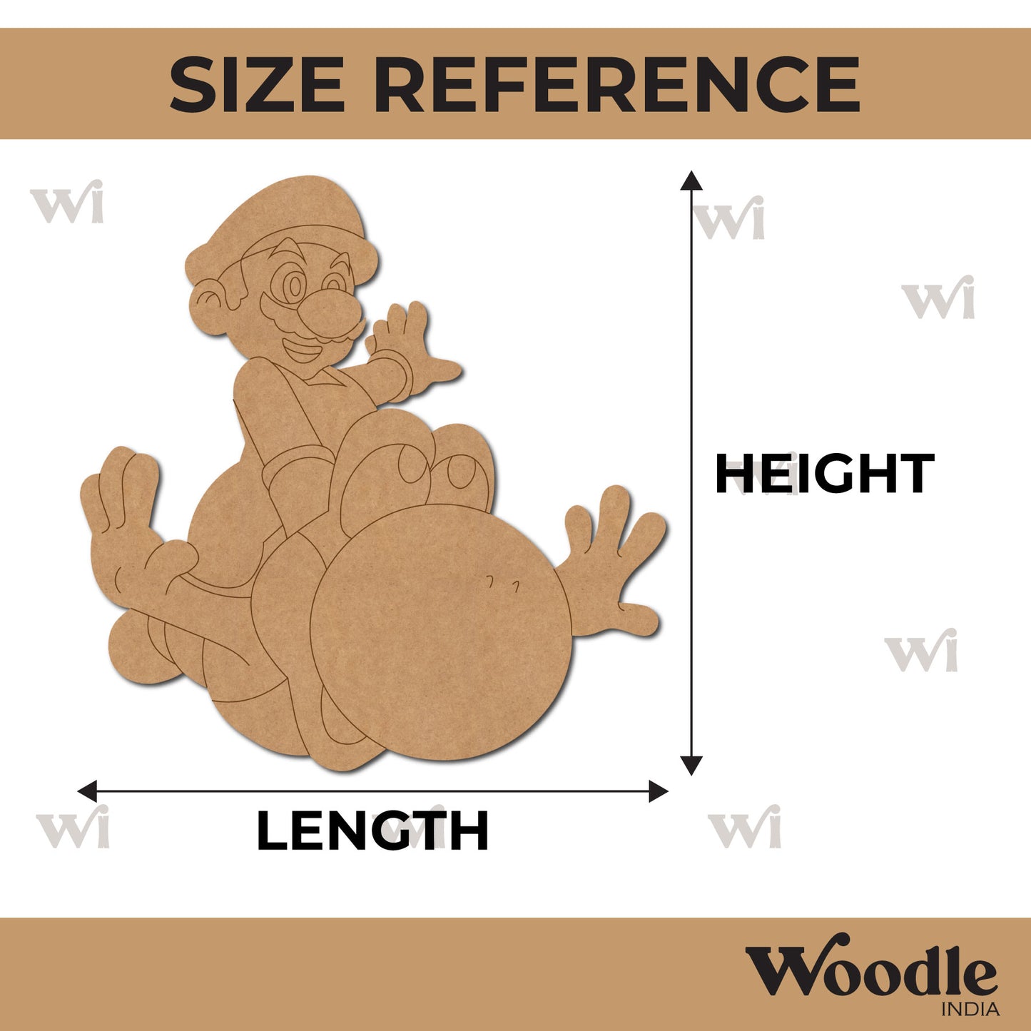 Super Mario Yoshi Pre Marked MDF Design 2