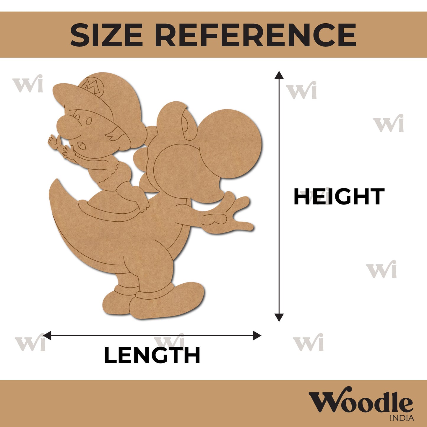Super Mario Yoshi Pre Marked MDF Design 4