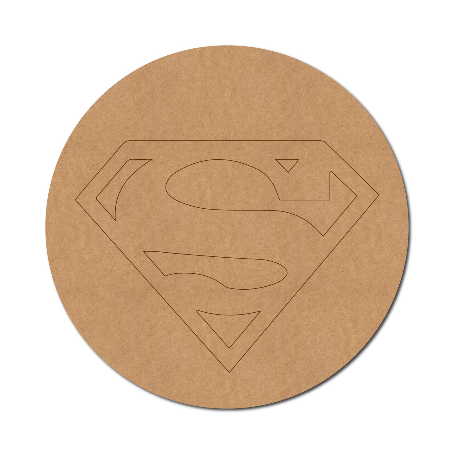 Superman Pre Marked Round MDF Design 1