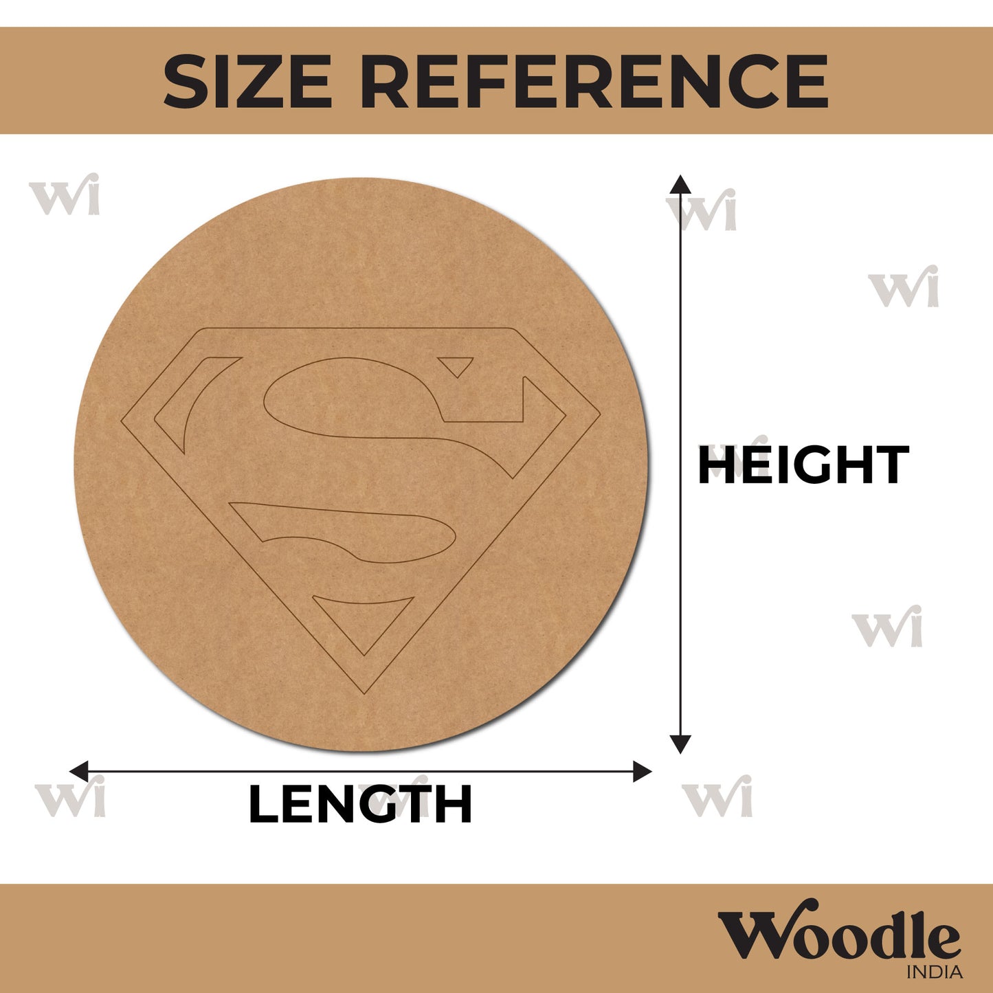 Superman Pre Marked Round MDF Design 1