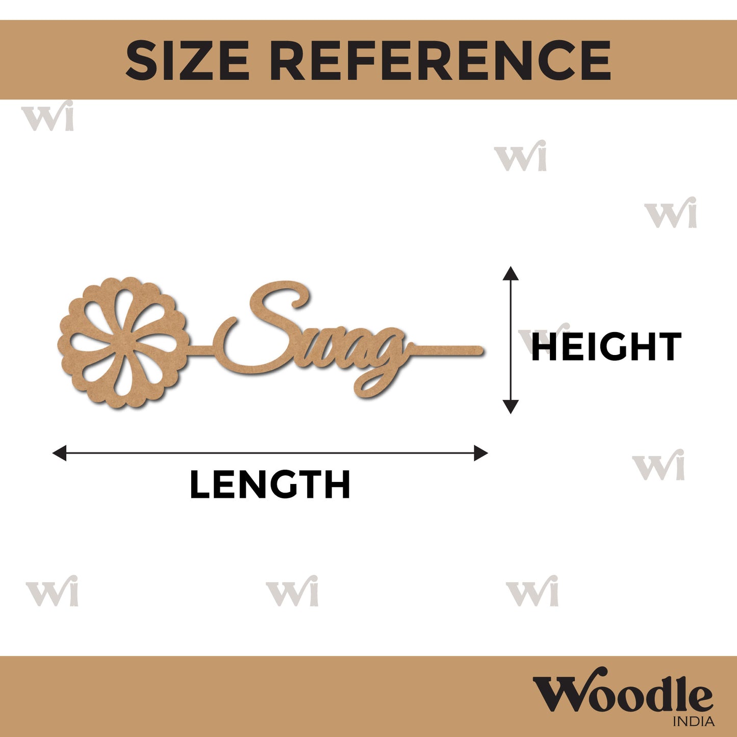 Swag Bookmark MDF Design 1