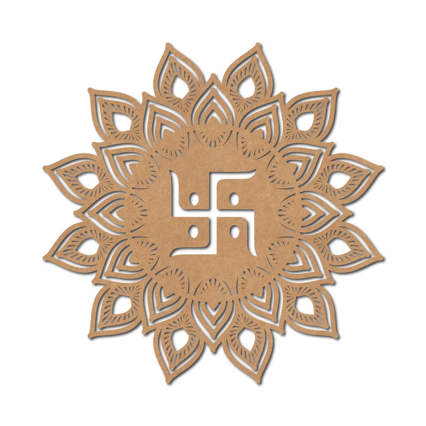 Swastik Mandala Base Cutout MDF Design 1