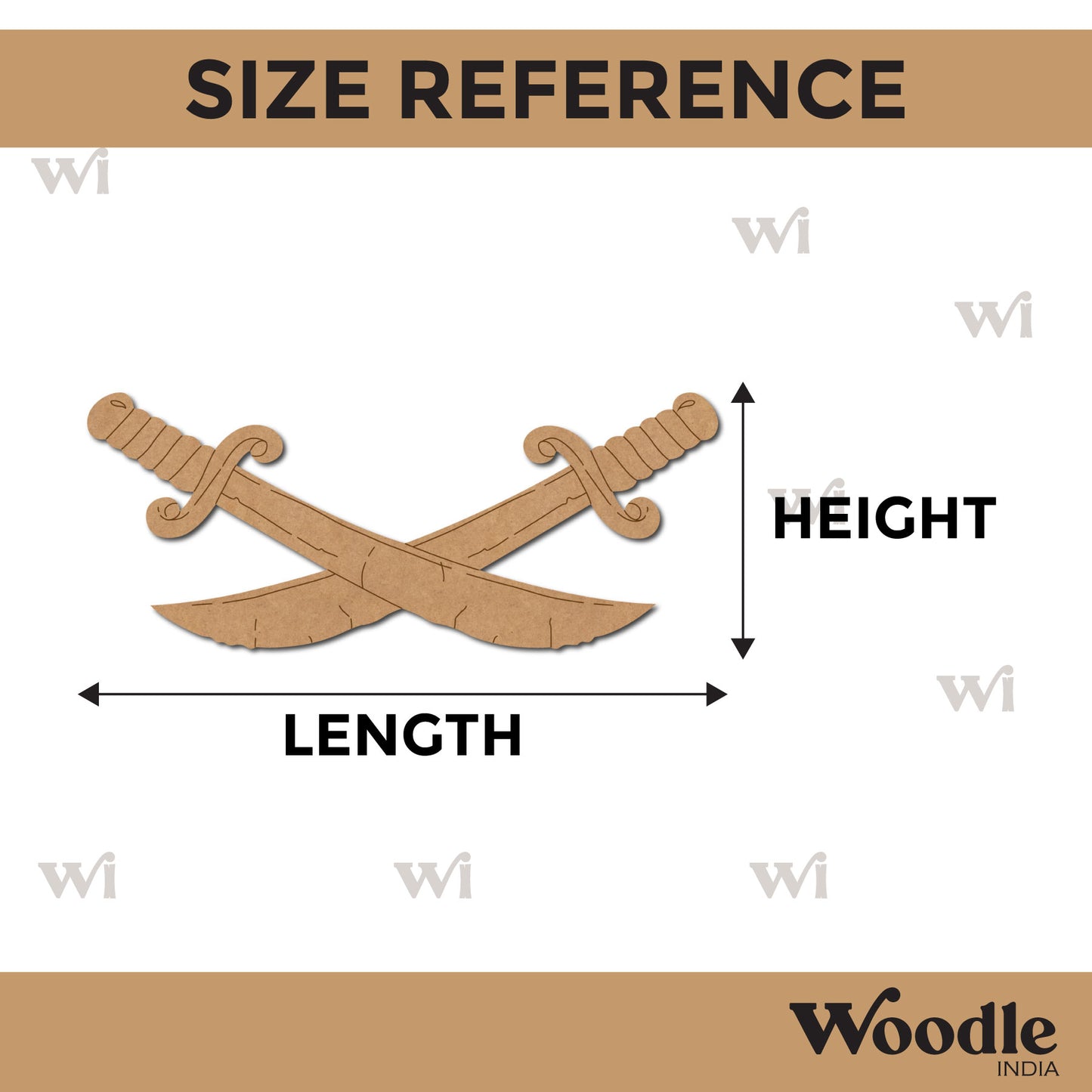 Swords Pre Marked MDF Design 1