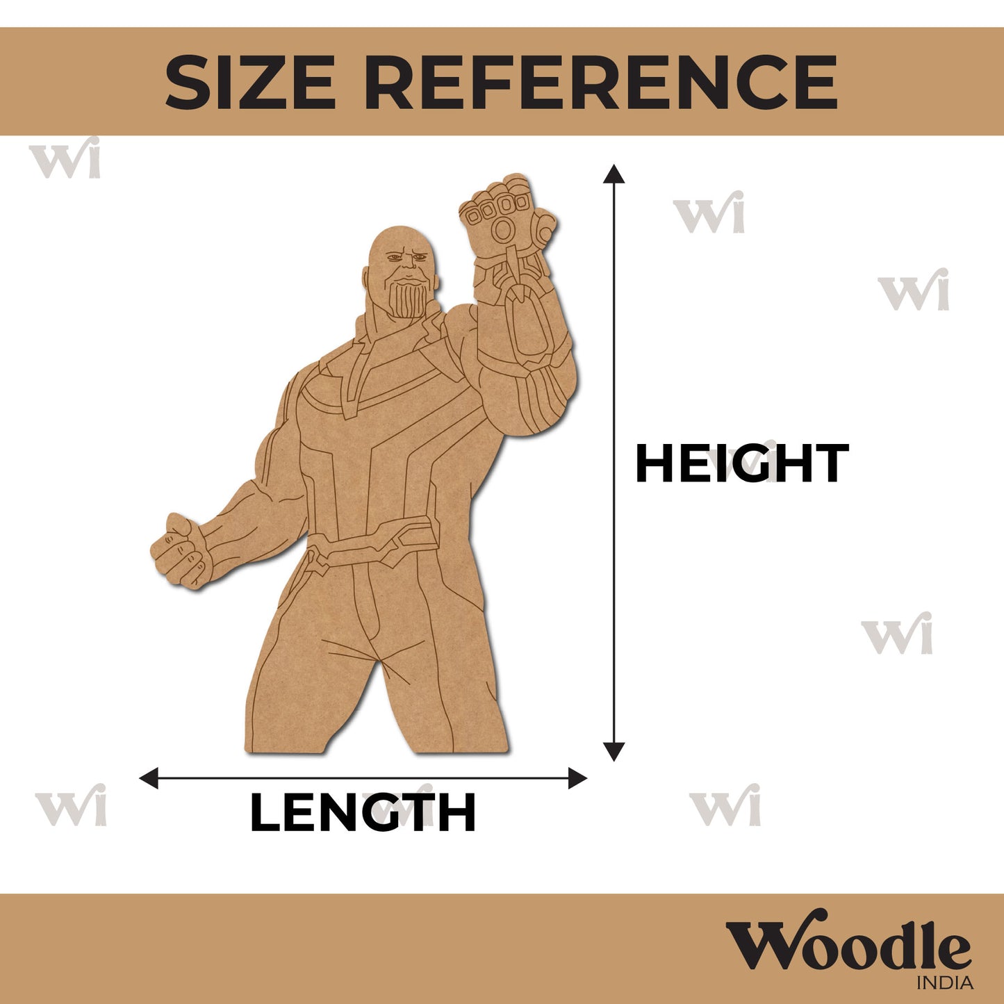 Thanos Marvel Avengers Pre Marked MDF Design 1