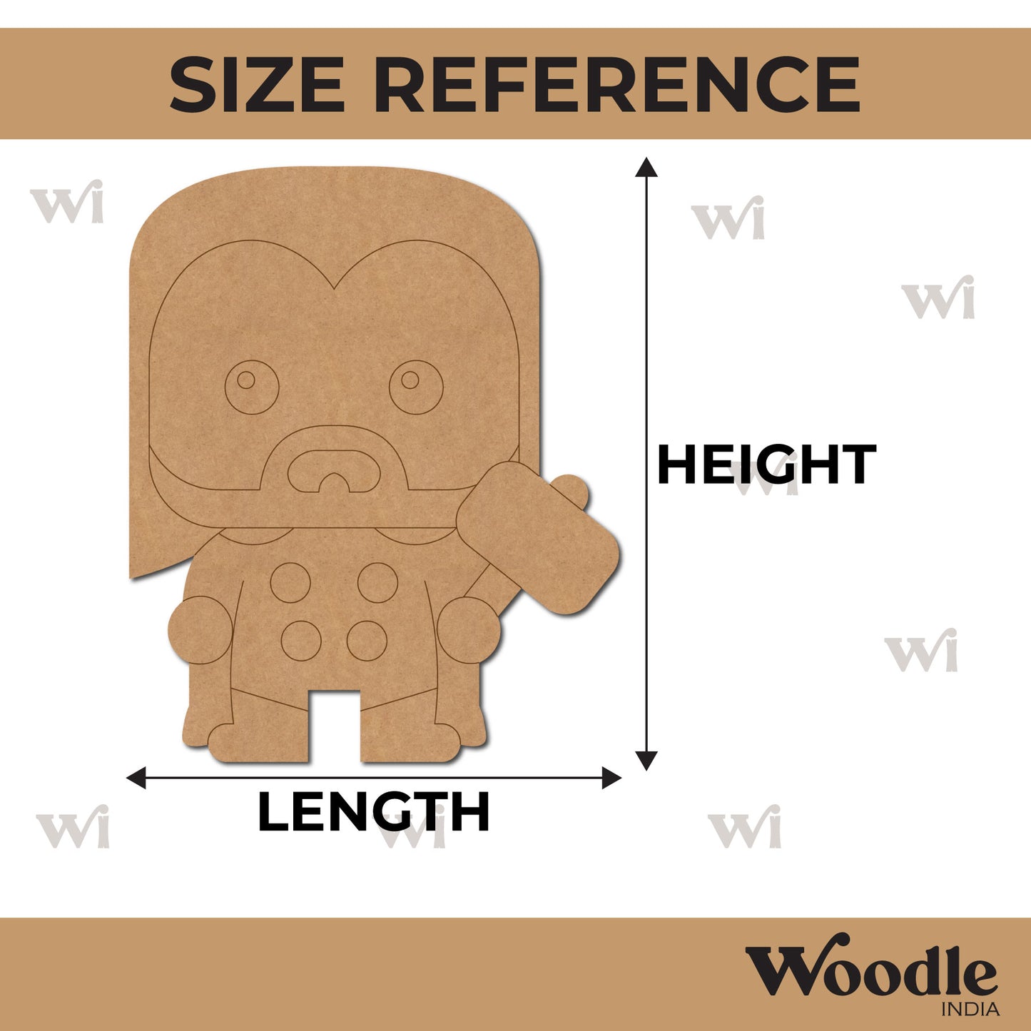 Thor Cartoon Pre Marked MDF Design 1