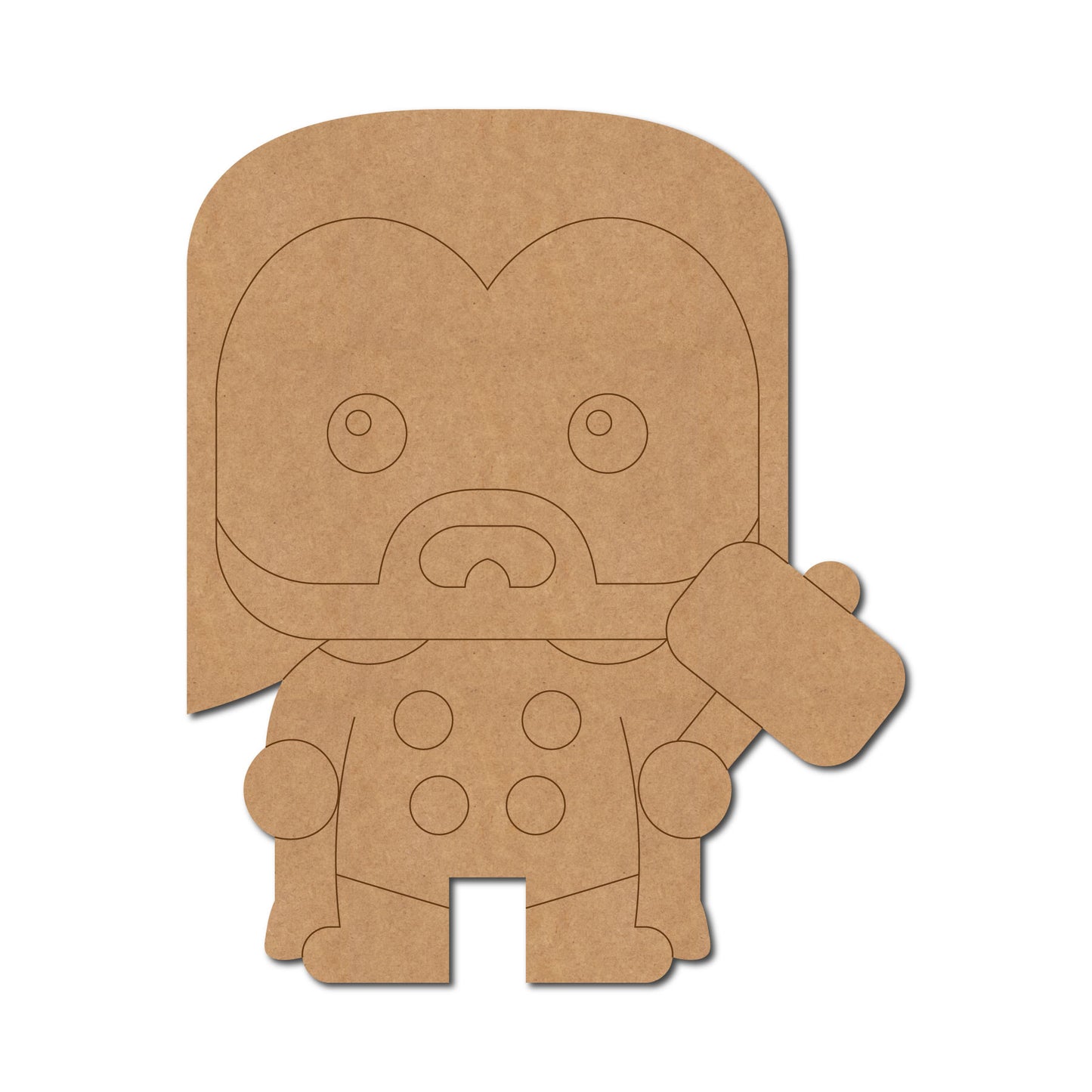 Thor Cartoon Pre Marked MDF Design 1