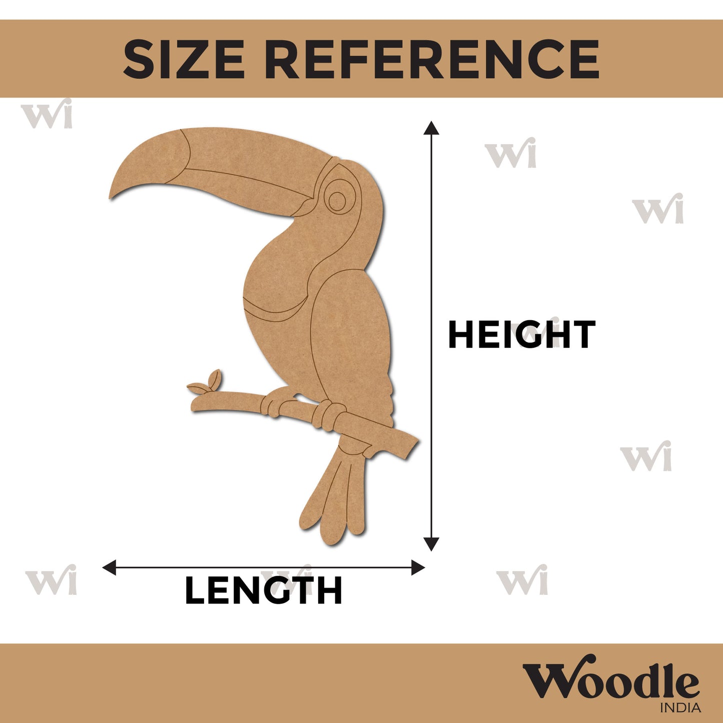 Toucan Bird Pre Marked MDF Design 1