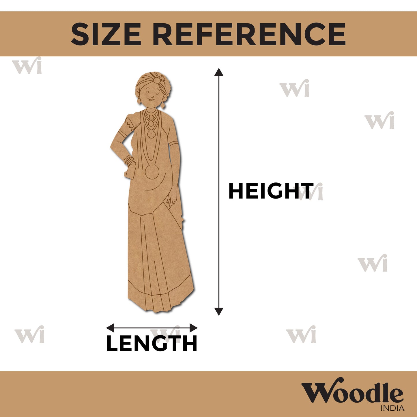 Traditional Woman Pre Marked MDF Design 1