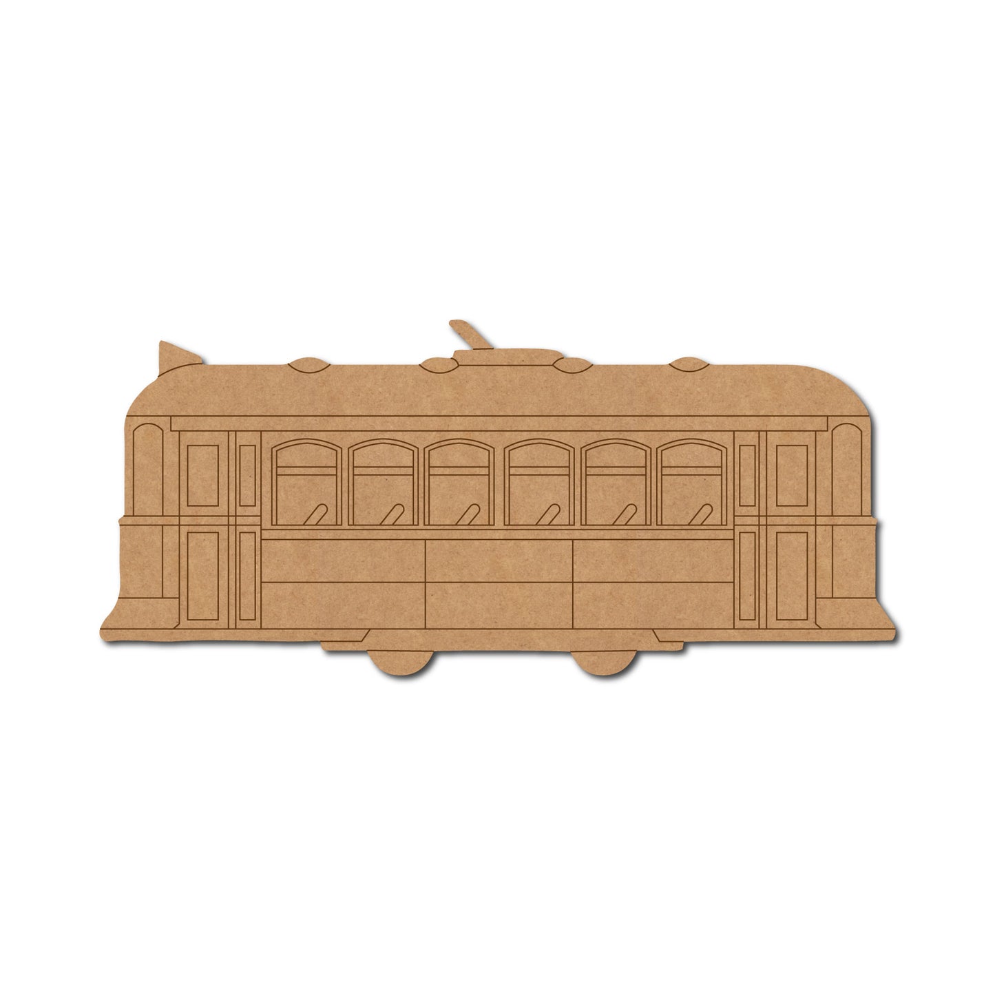 Tram Train Pre Marked MDF Design 1