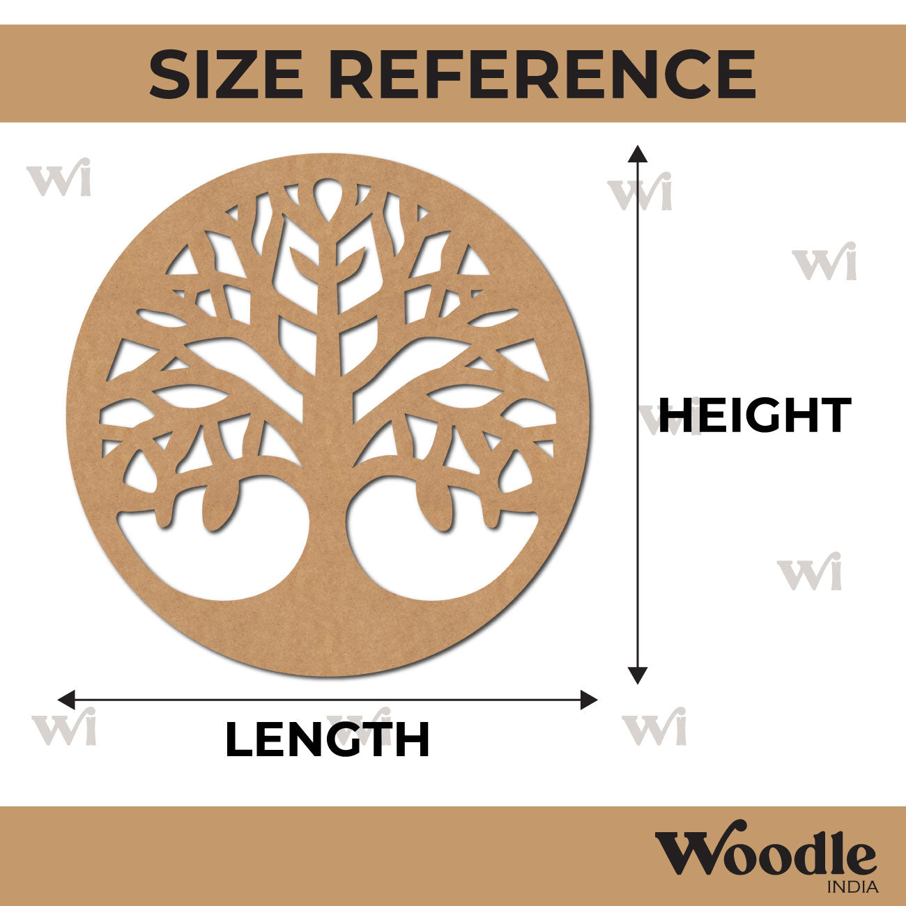 Tree Cutout MDF Design 4