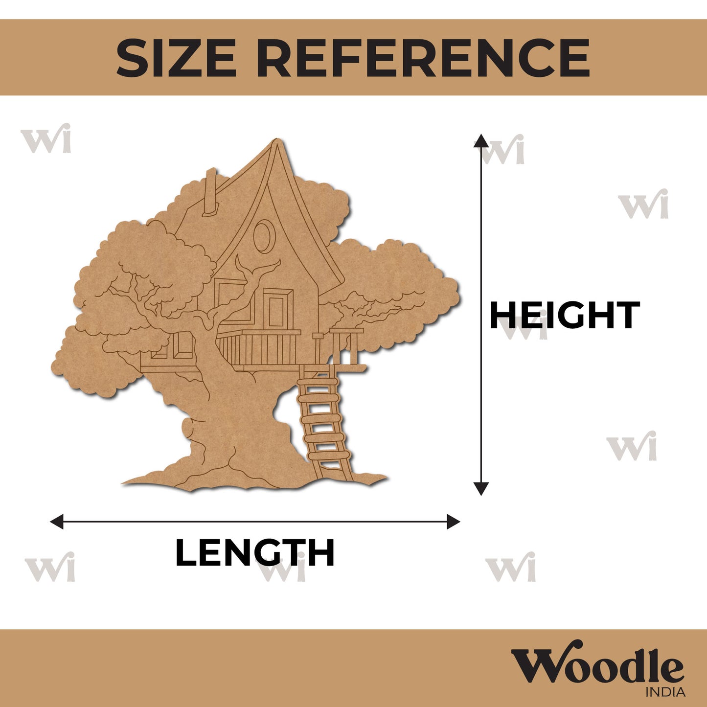 Tree House Pre Marked MDF Design 1