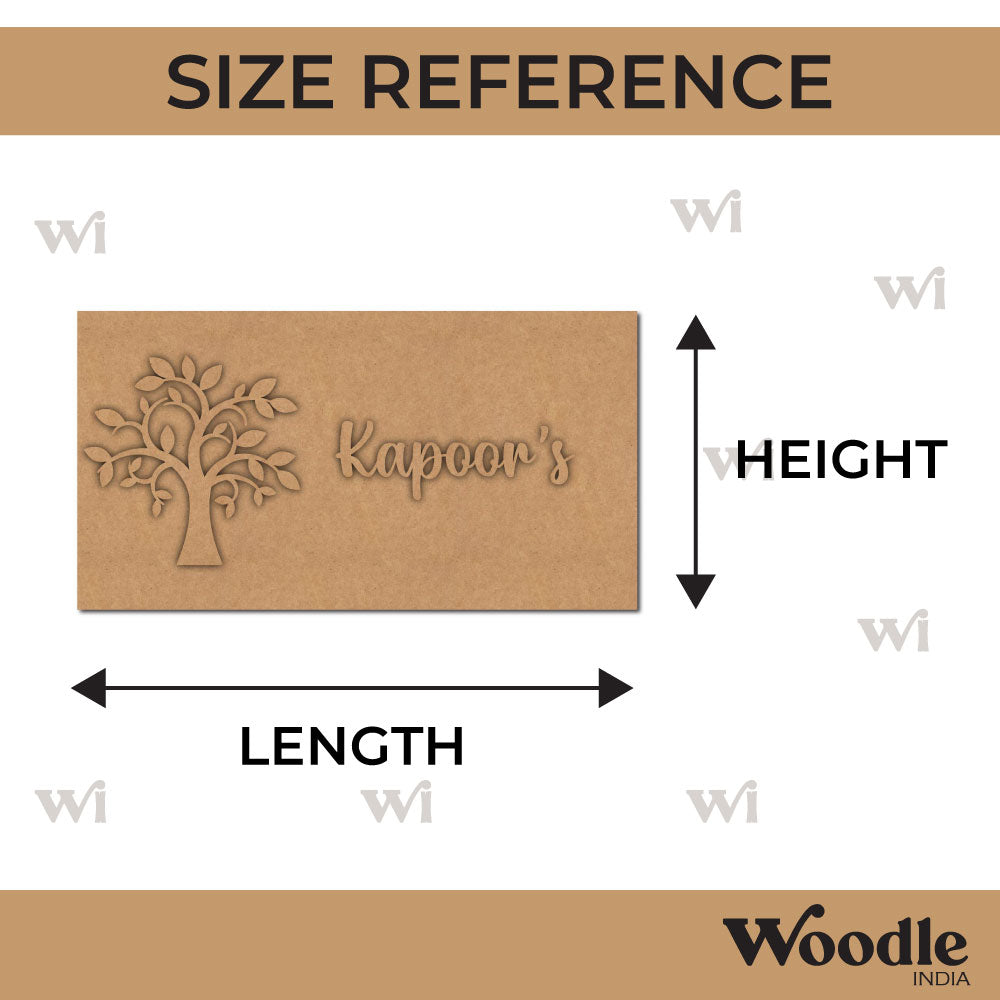 Tree Nameplate MDF Design