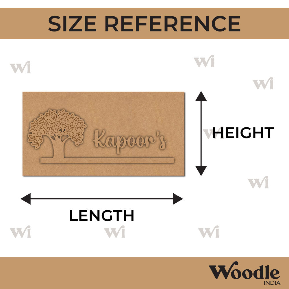 Tree Nameplate MDF Design 2
