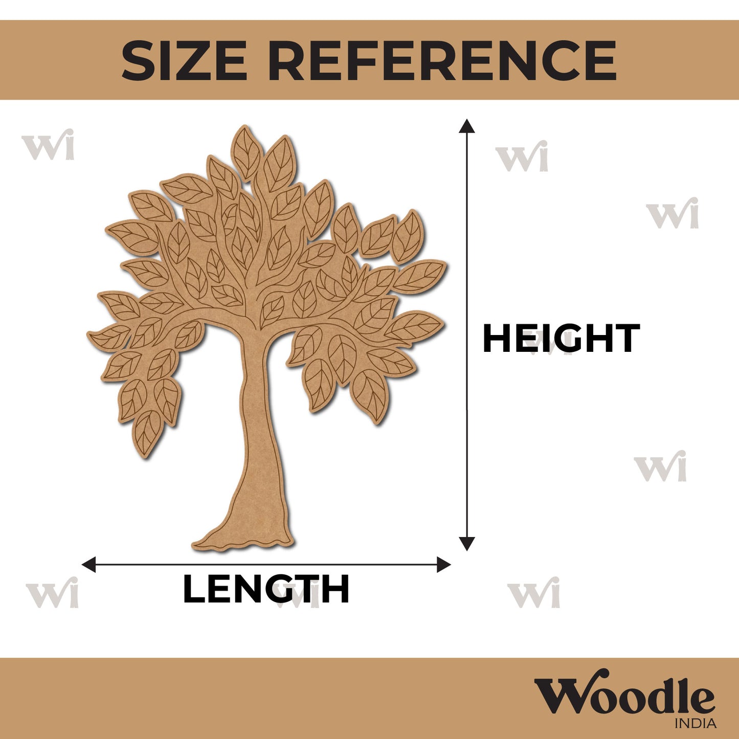 Tree Pre Marked MDF Design 6