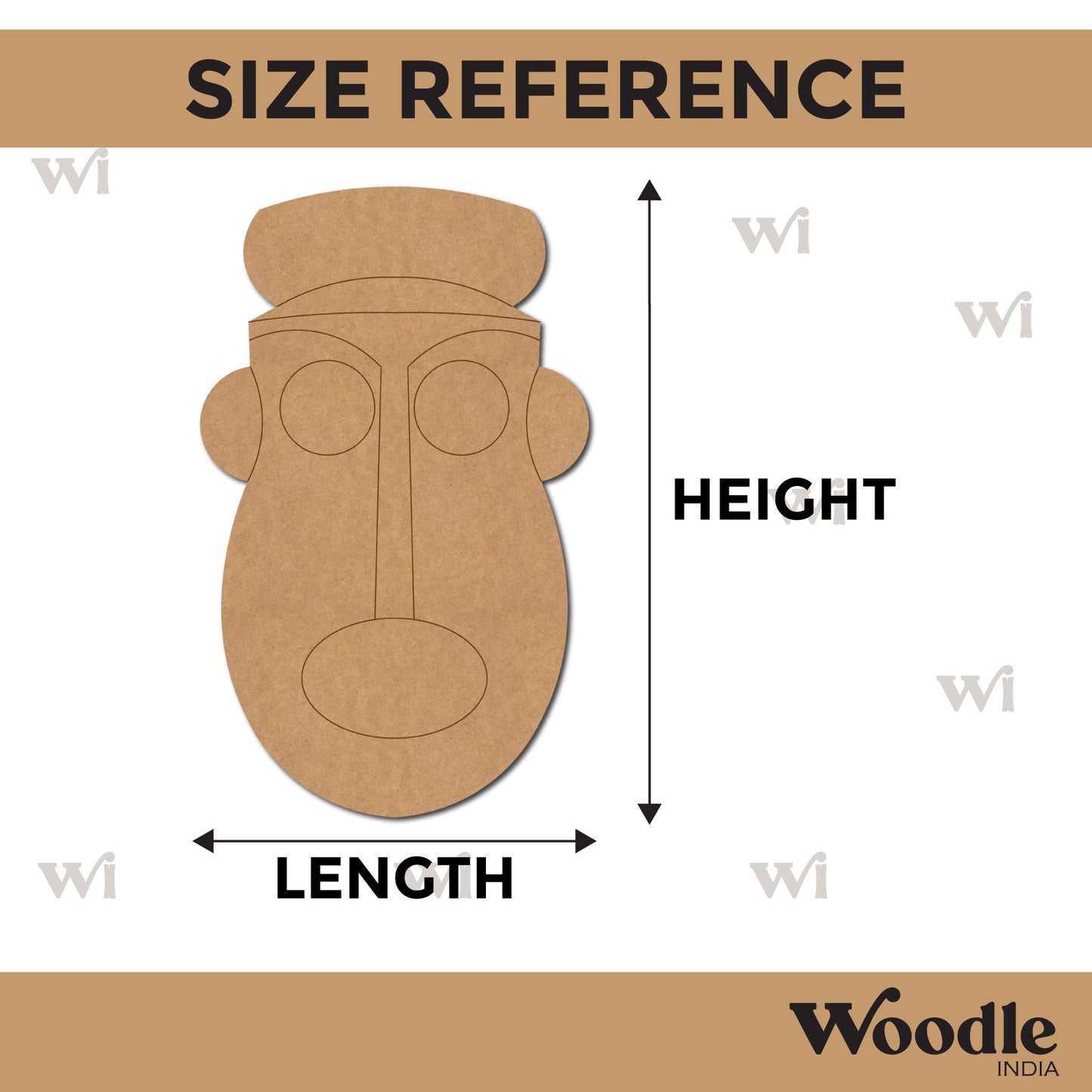 Tribal Man Face Pre Marked MDF Design 11