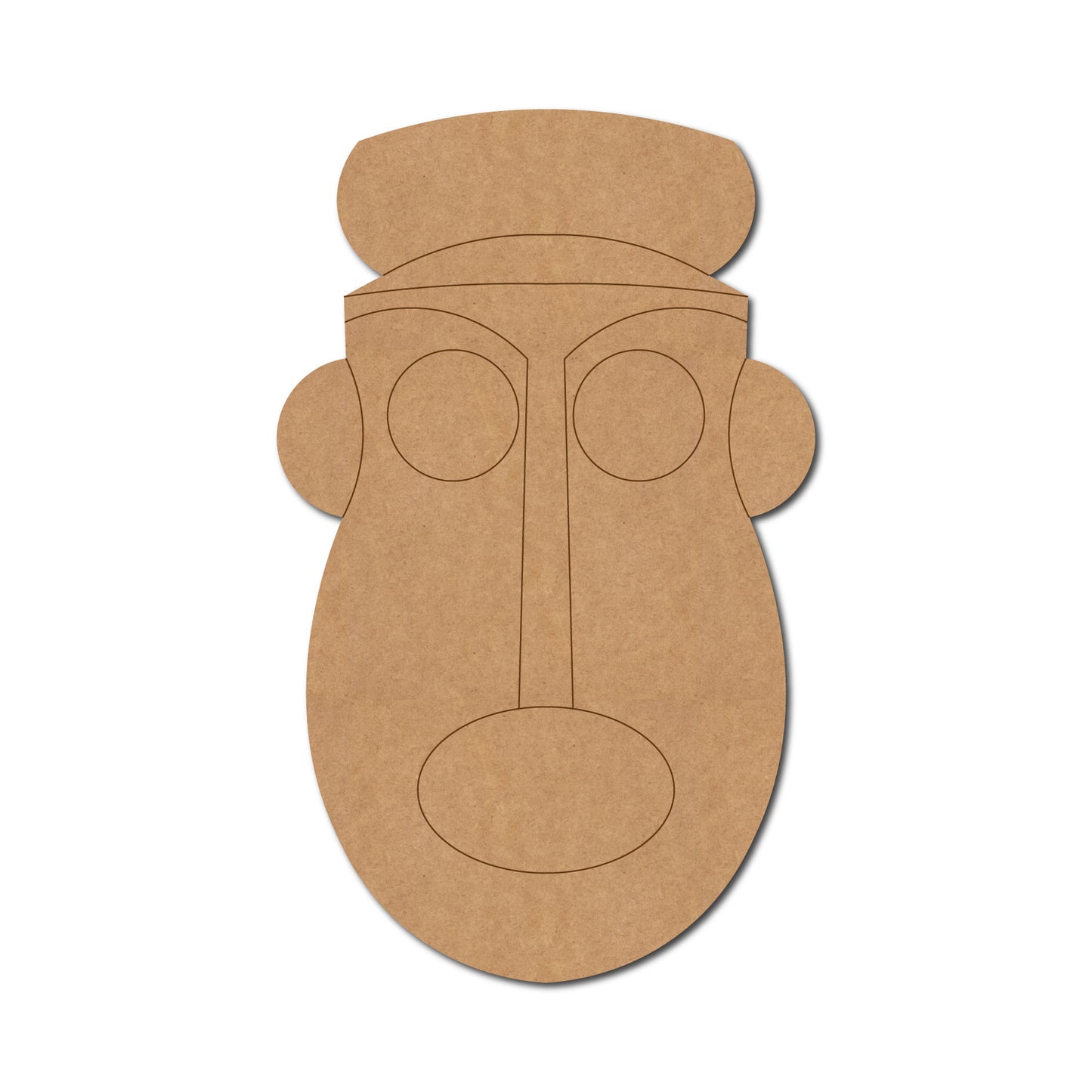 Tribal Man Face Pre Marked MDF Design 11