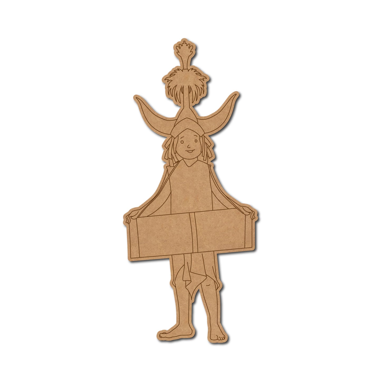 Tribal Man Pre Marked MDF Design 1