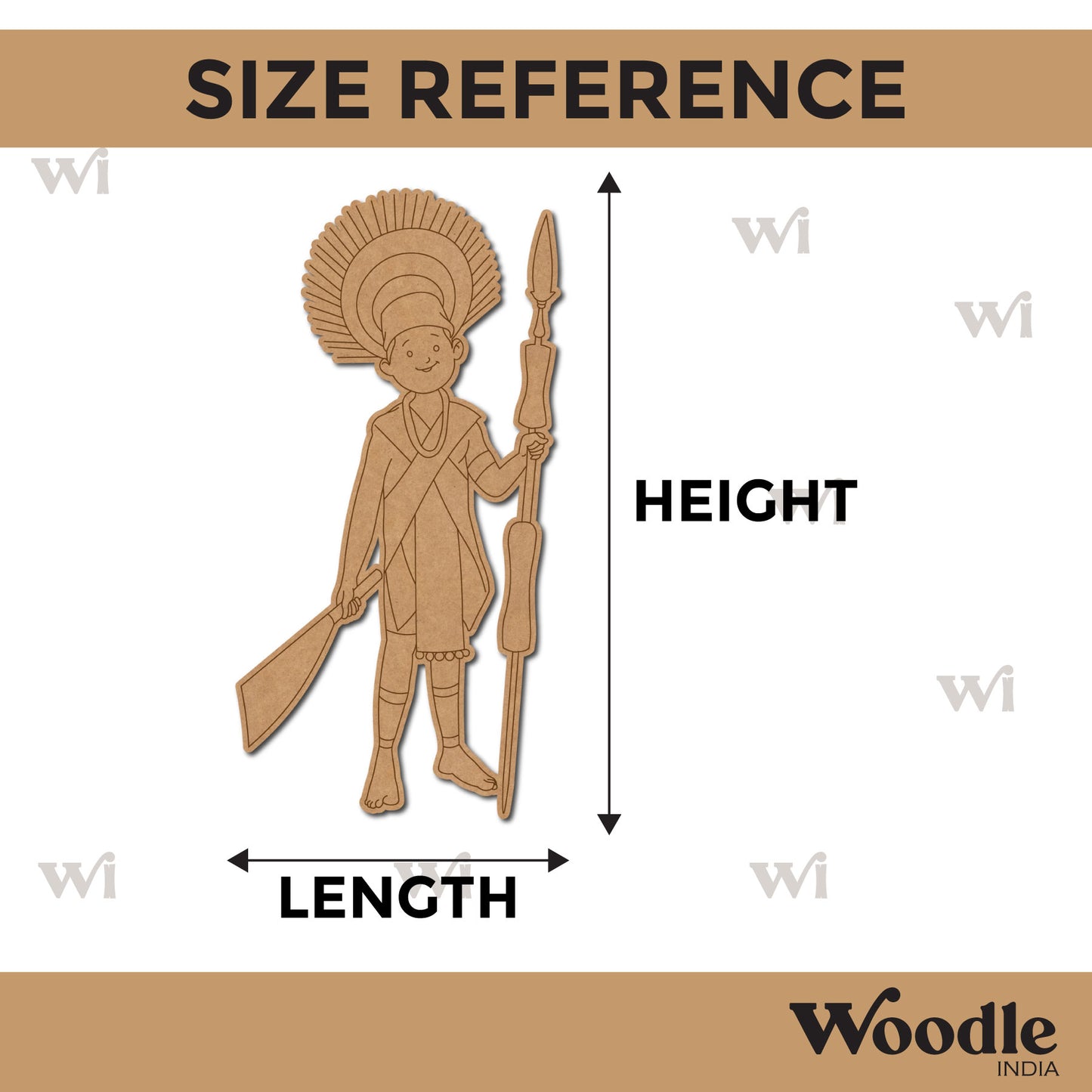 Tribal Man Pre Marked MDF Design 2
