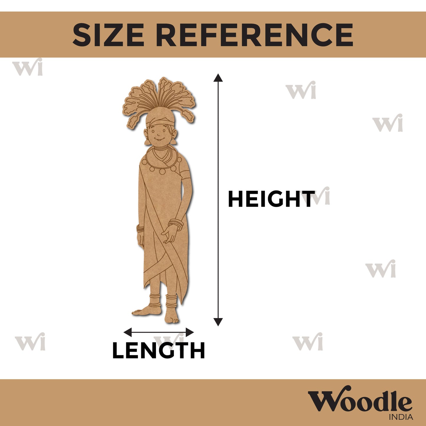 Tribal Woman Pre Marked MDF Design 1