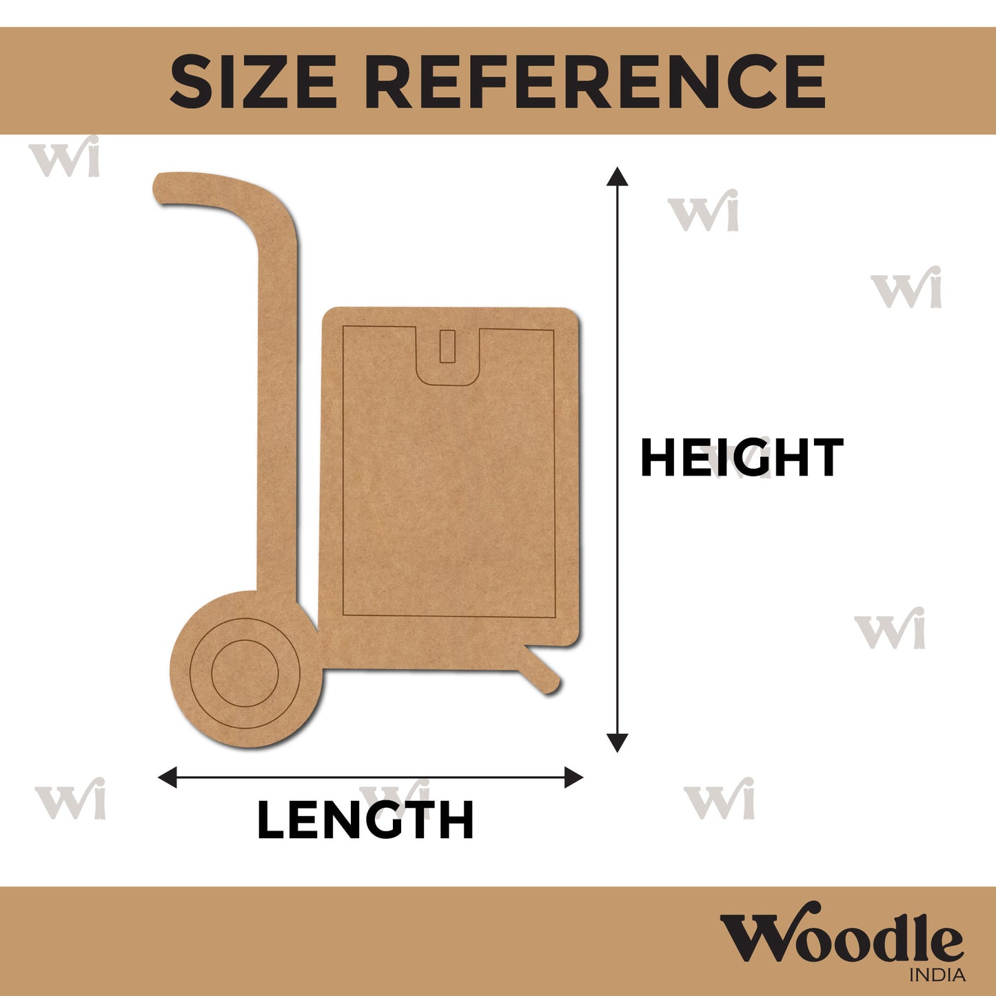 Trolley Cart Pre Marked MDF Design Size